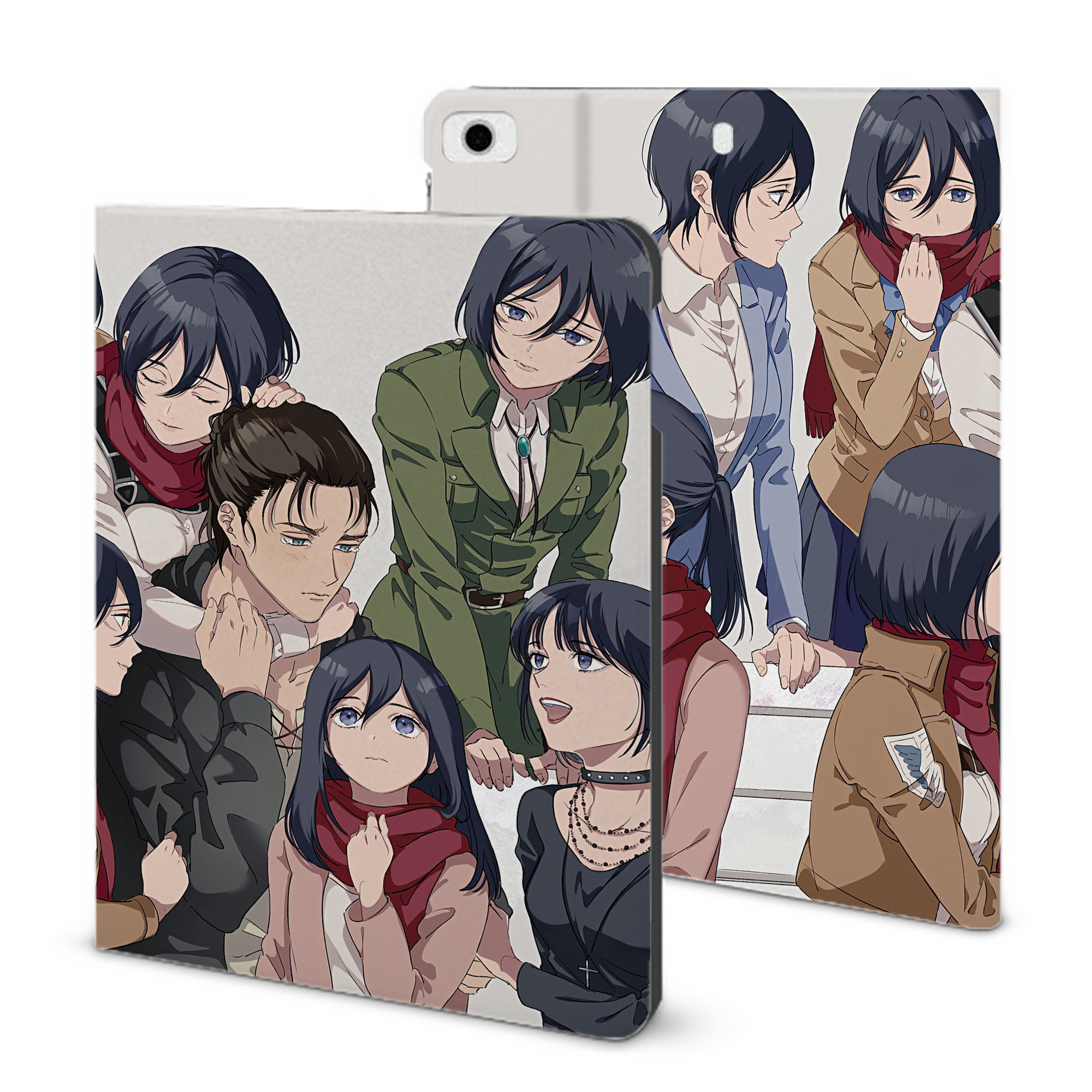 （画像用） 進撃の巨人 Attack on Titan IPad ケース ブック型 PUレザー TPU 耐衝撃 軽量 薄型 ペン収納なし 全面保護 IPad 各モデル対応